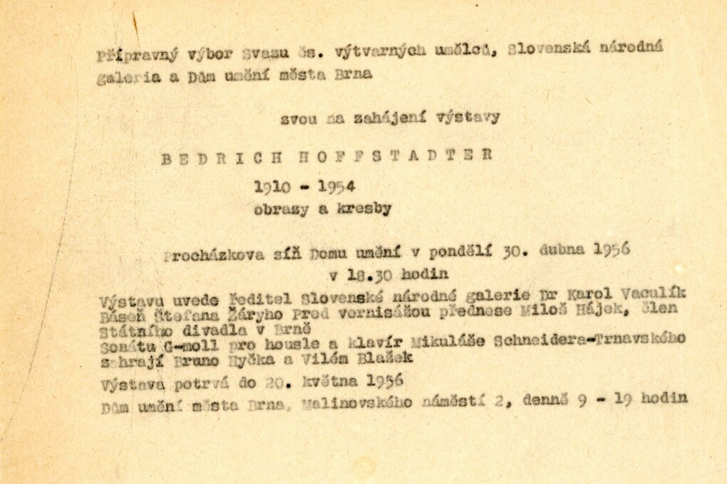 Bedřich Hoffstädter 1910–1954 – obrazy a kresby